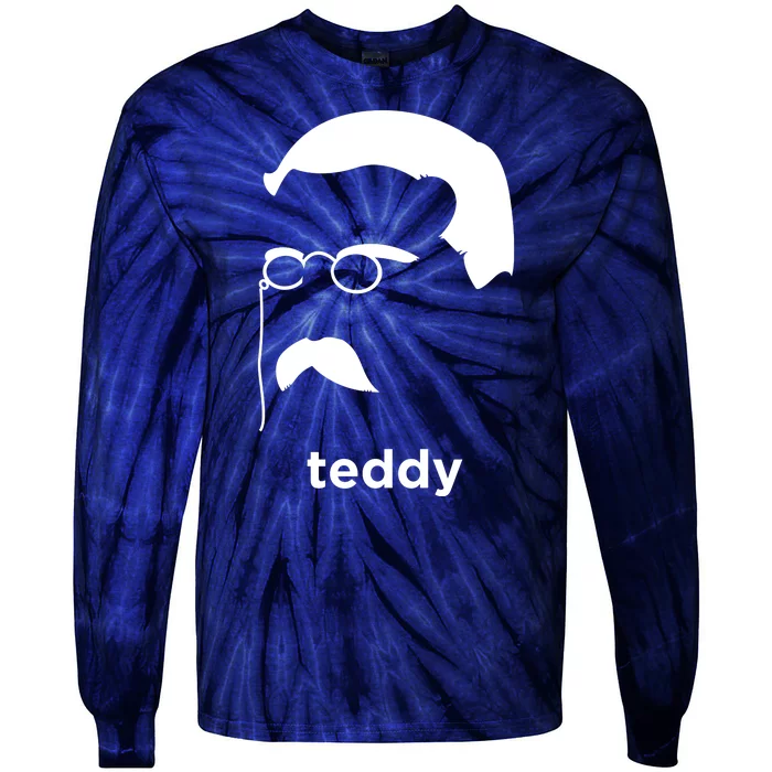 Teddy Roosevelt Vector Art American Tie-Dye Long Sleeve Shirt