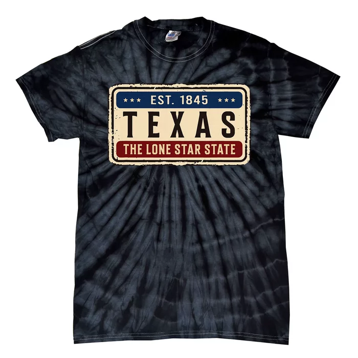 Texas Retro Vintage Design Classic Tie-Dye T-Shirt