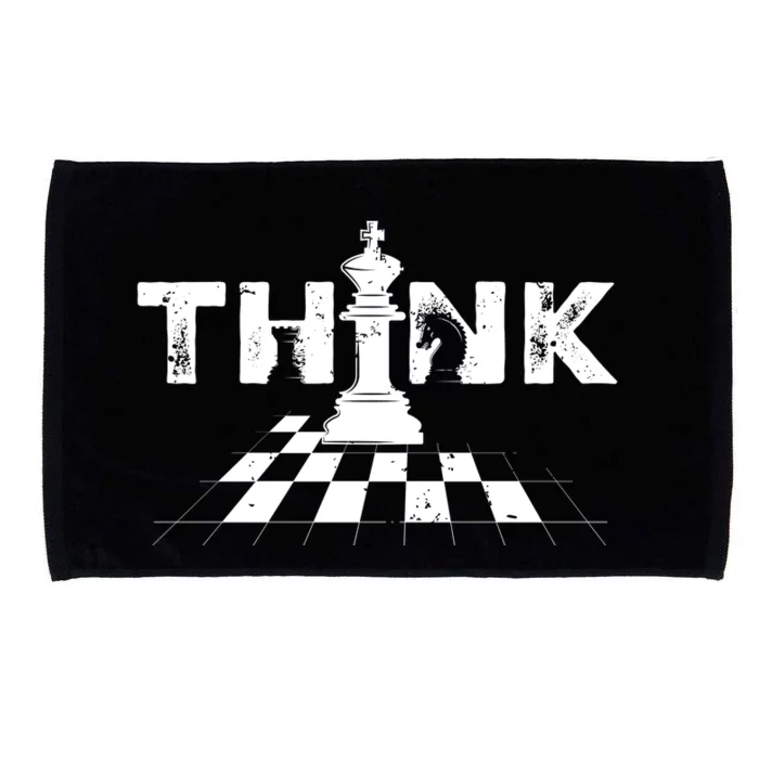 Think Retro Vintage Chess Pieces Player Gift Chess Lover Microfiber Hand Towel