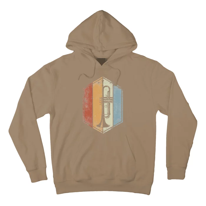 Trumpet Retro Vintage Style Trumpet Player Trumpeter Hoodie