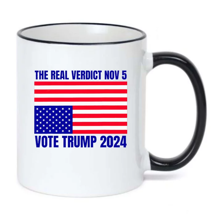 The Real Verdict Nov 5 Trump 2024 Upside Down Flag Black Color Changing Mug