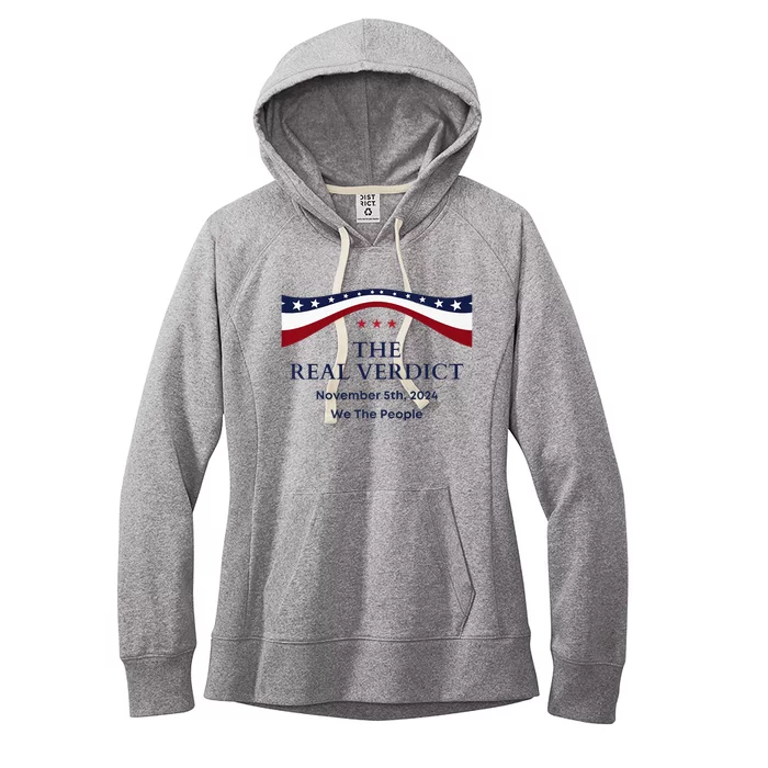 The Real Verdict November 5th Donald Trump 2024 Election Women's Fleece Hoodie