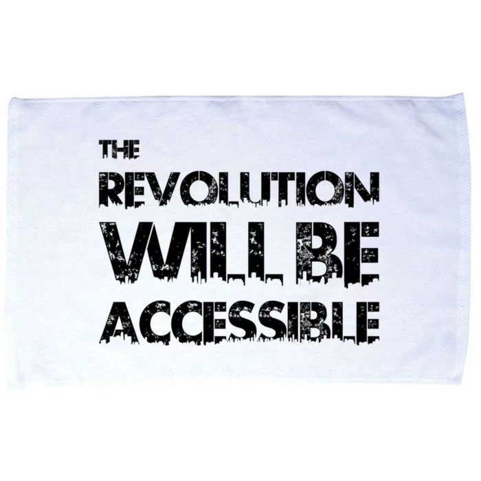 The Revolution Will Be Accessible By Cripple Punk Designs (Black Logo) Microfiber Hand Towel