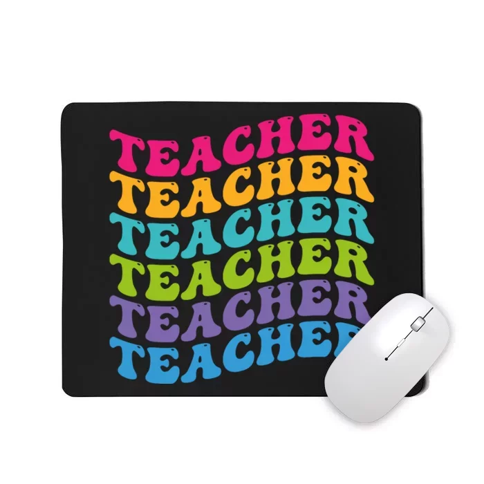 Teacher Retro Word Mashup Mousepad