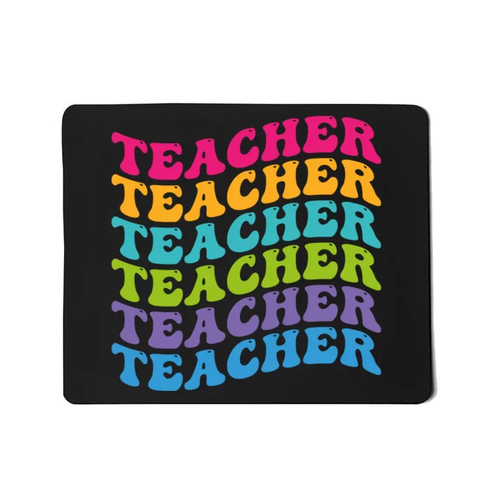 Teacher Retro Word Mashup Mousepad