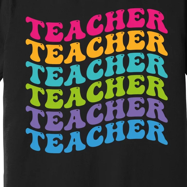 Teacher Retro Word Mashup Premium T-Shirt