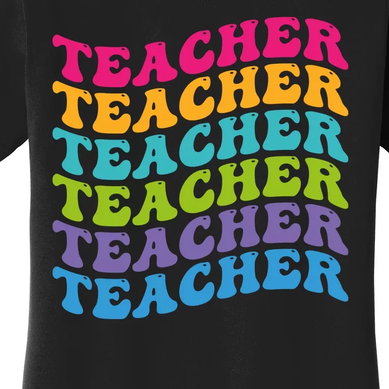 Teacher Retro Word Mashup Women's T-Shirt