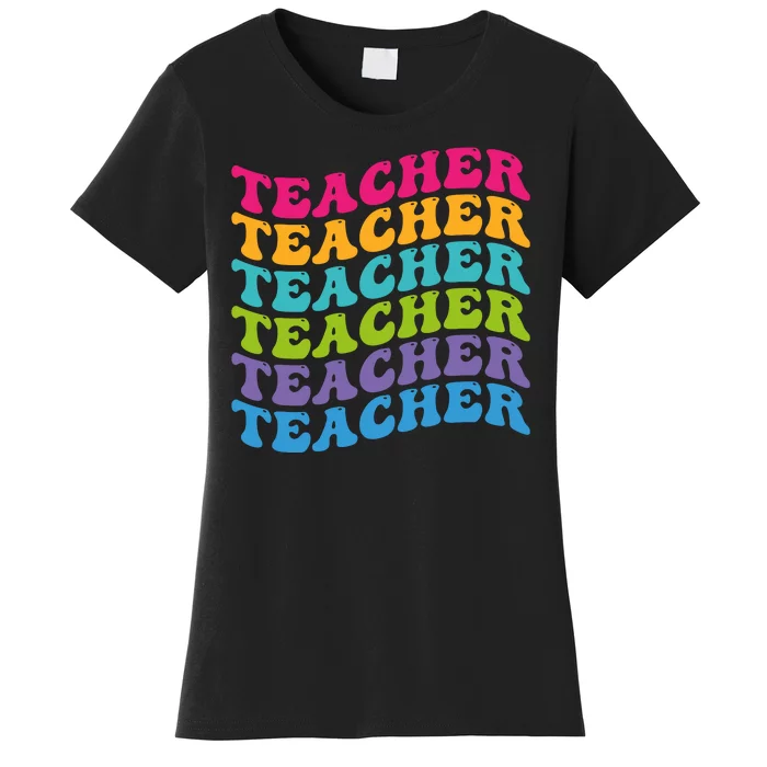 Teacher Retro Word Mashup Women's T-Shirt