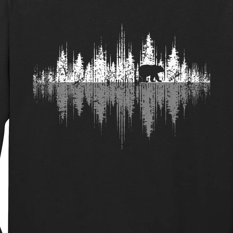 Trees Reflection Wildlife Nature Animal Bear Outdoor Forest Tall Long Sleeve T-Shirt