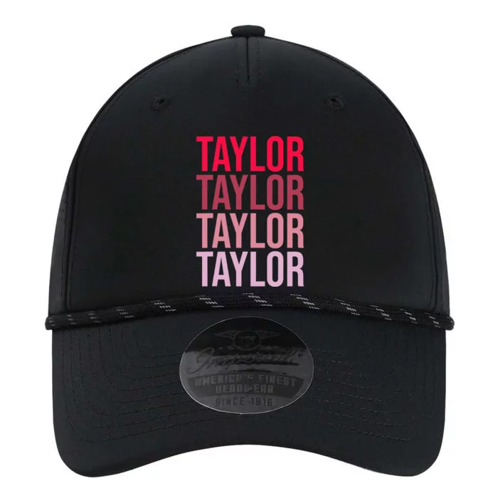 Taylor Retro Wordmark Pattern I love Taylor Performance The Dyno Cap