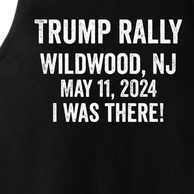 Trump Rally Wildwood Nj May 11 2024 Usa Fun Ladies Tri-Blend Wicking Tank