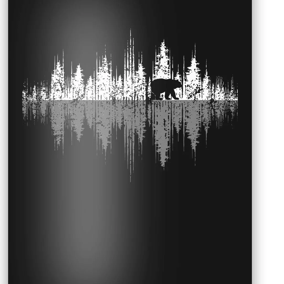 Trees Reflection Wildlife Nature Animal Bear Outdoor Forest Poster