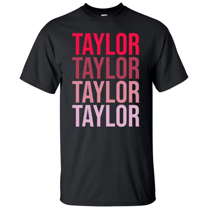 Taylor Retro Wordmark Pattern I love Taylor Tall T-Shirt