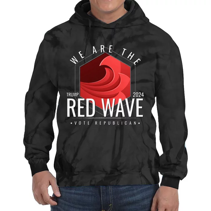 The Red Wave Is Coming 2024 Trump Gifts Tie Dye Hoodie