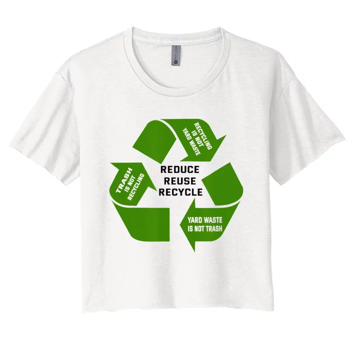 Trash Recycling Waste Women's Crop Top Tee