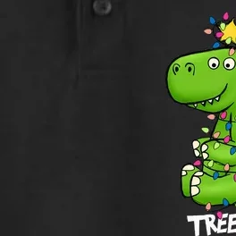 Tree Rex Xmas Trex Christmas Dinosaur Dry Zone Grid Performance Polo