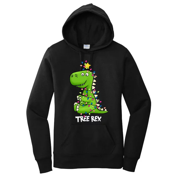 Tree Rex Xmas Trex Christmas Dinosaur Women's Pullover Hoodie