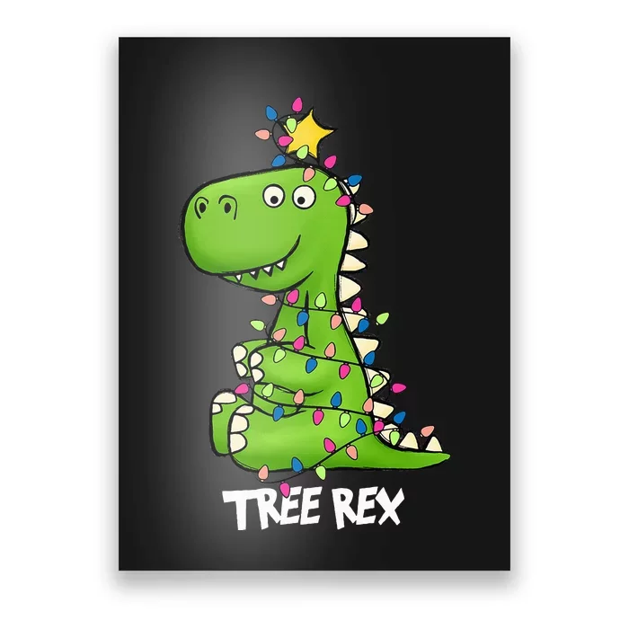 Tree Rex Xmas Trex Christmas Dinosaur Poster