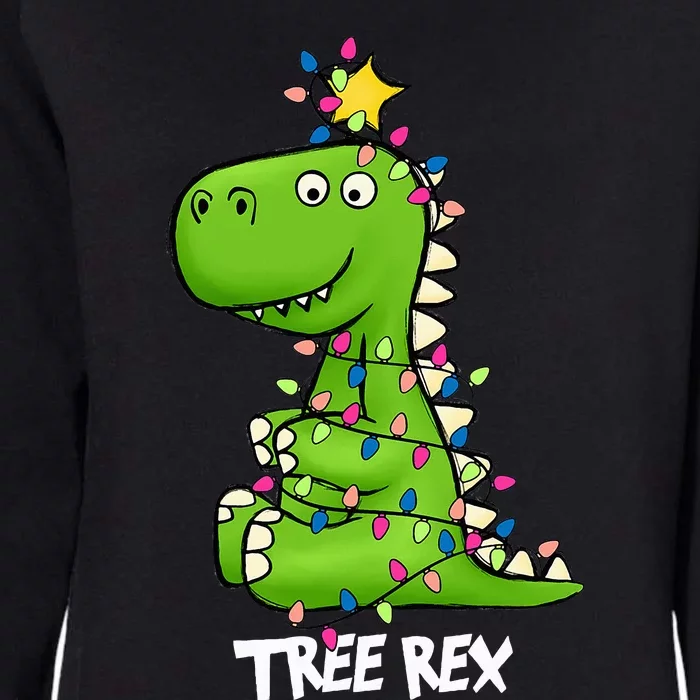 Tree Rex Xmas Trex Christmas Dinosaur Womens California Wash Sweatshirt