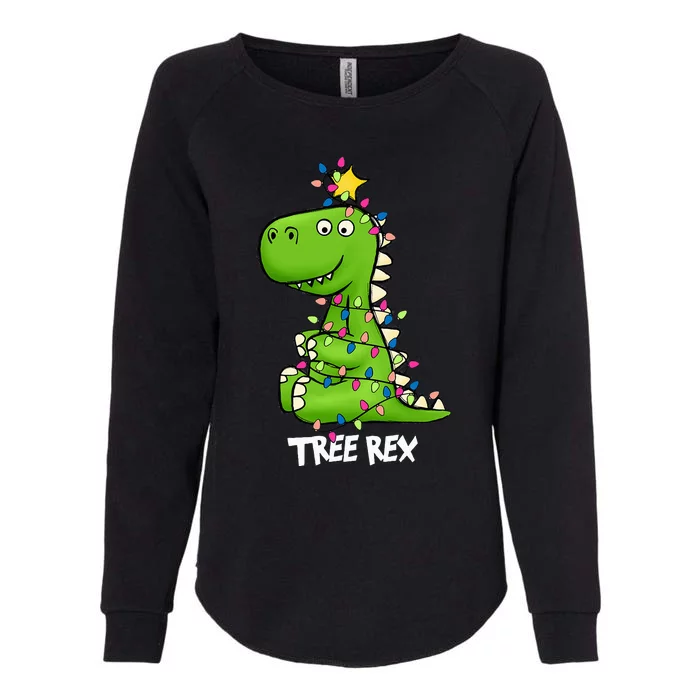 Tree Rex Xmas Trex Christmas Dinosaur Womens California Wash Sweatshirt