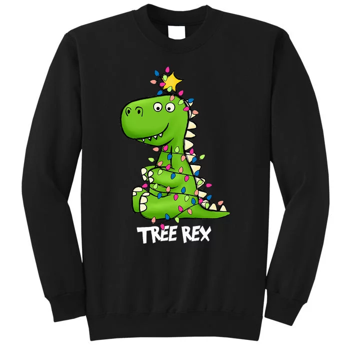 Tree Rex Xmas Trex Christmas Dinosaur Tall Sweatshirt