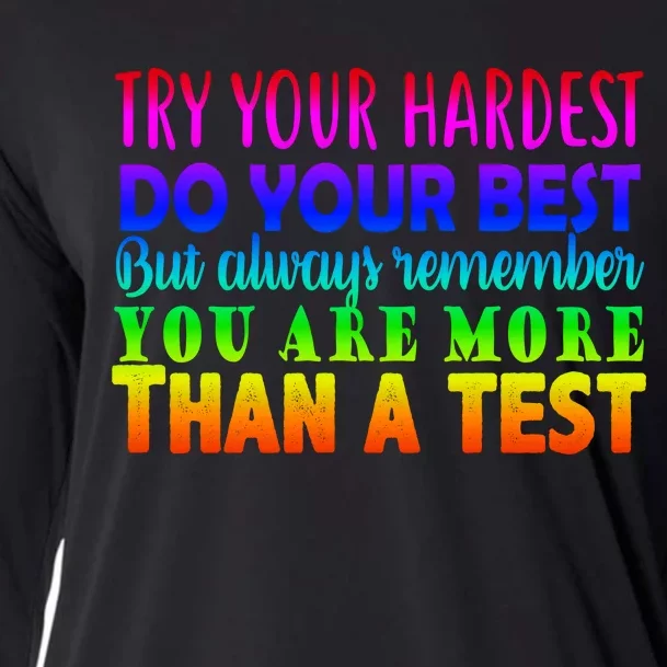 Try Your Hardest On The Test Day Cooling Performance Long Sleeve Crew