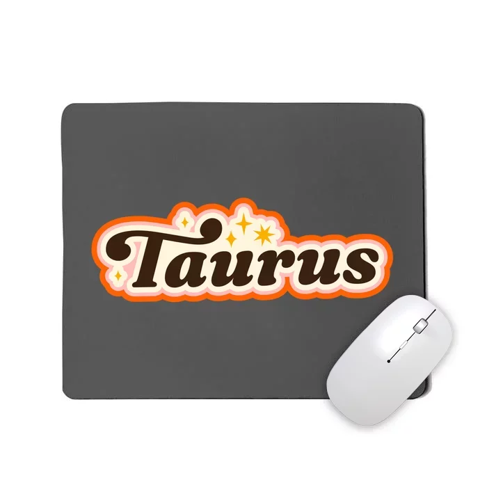 Taurus Retro Zodiac Birthday Mousepad