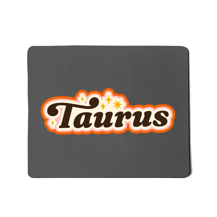 Taurus Retro Zodiac Birthday Mousepad