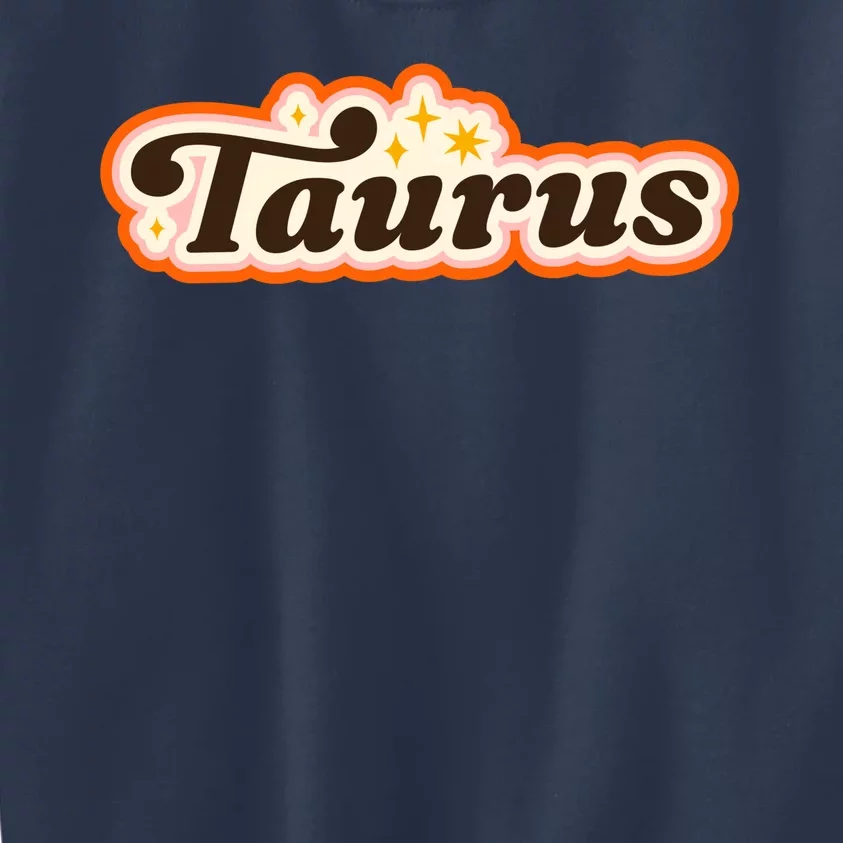 Taurus Retro Zodiac Birthday Kids Sweatshirt