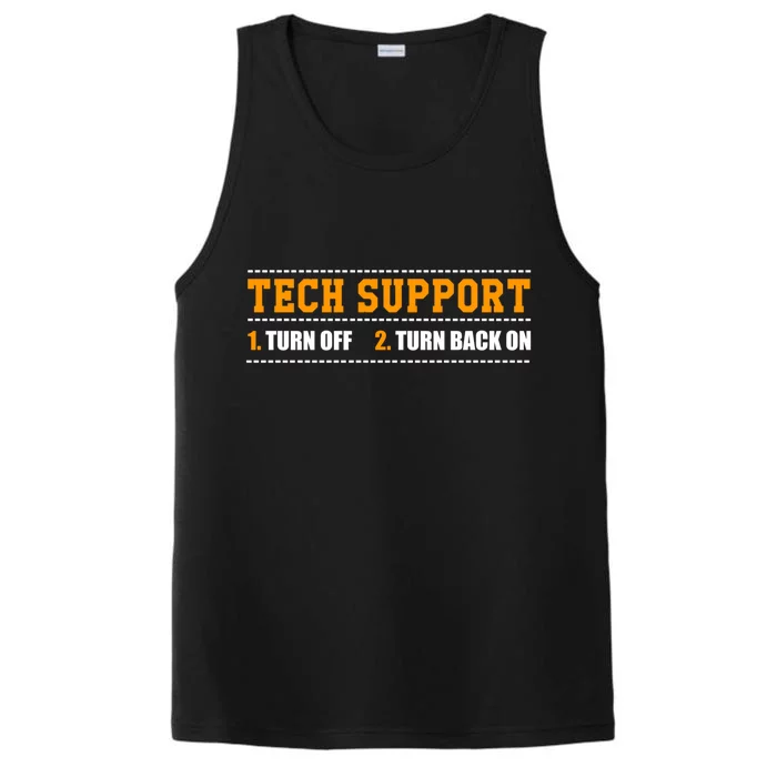 Tech Support 101 For Dummies Cool Gift Funny Tech Support Checklist Gift Performance Tank