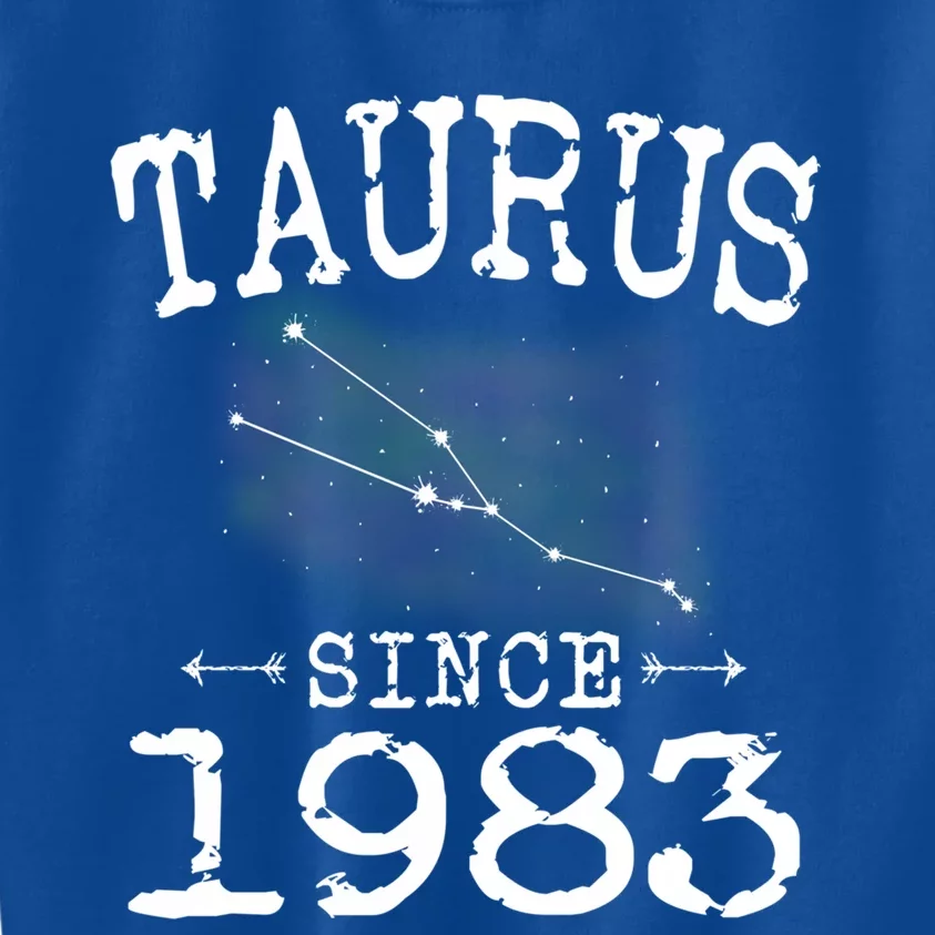 Taurus Since 1983 Taurus Star Sign Astrology 1983 Birthday Funny Gift Kids Sweatshirt