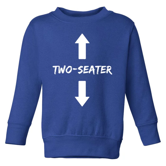 Two Seater 2 Seater Dad Funny Gift Toddler Sweatshirt