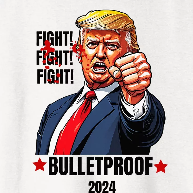 Trump Shot 2024 Rally Never Surrender Women's Crop Top Tee