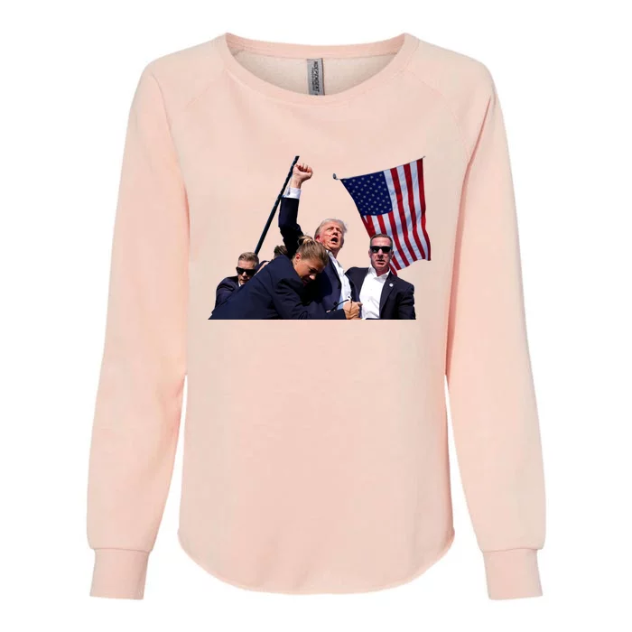 Trump Shot 2024 Womens California Wash Sweatshirt