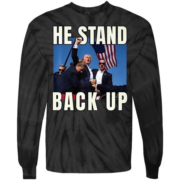 Trump Strong 2024 Pennsylvania Rally Incident Premium Tie-Dye Long Sleeve Shirt