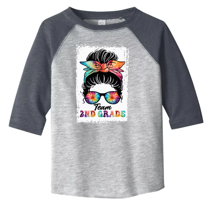 Team Second 2nd Grade Messy Bun Back To School Funny Toddler Fine Jersey T-Shirt