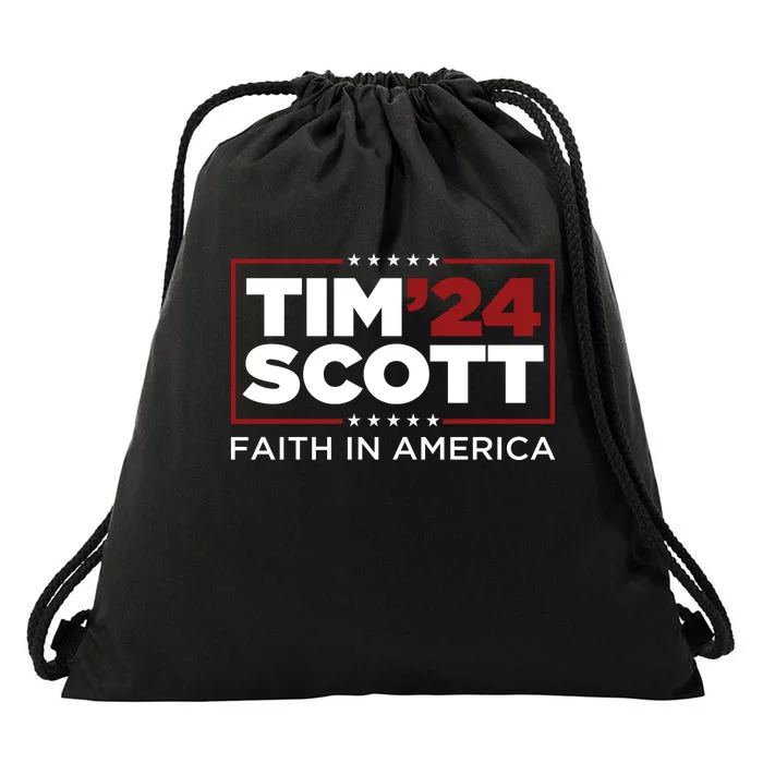 Tim Scott 2024 For President Election Campaign Republican Drawstring Bag