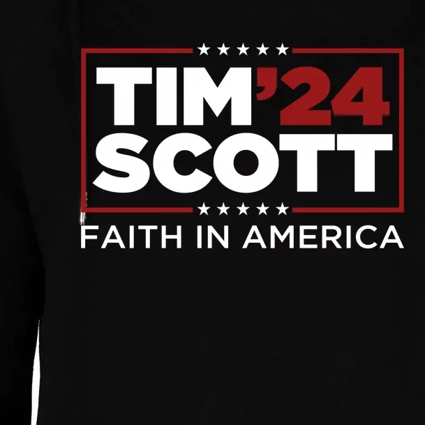 Tim Scott 2024 For President Election Campaign Republican Womens Funnel Neck Pullover Hood