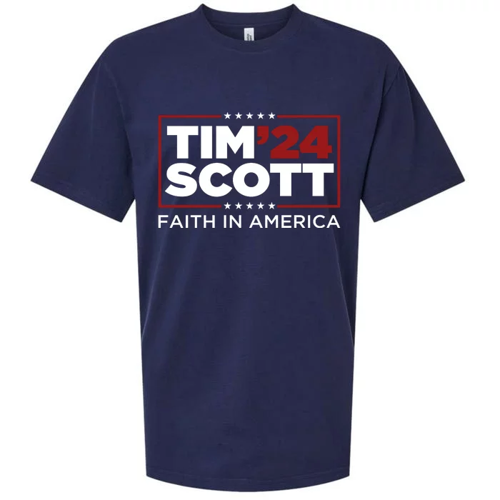 Tim Scott 2024 For President Election Campaign Republican Sueded Cloud Jersey T-Shirt