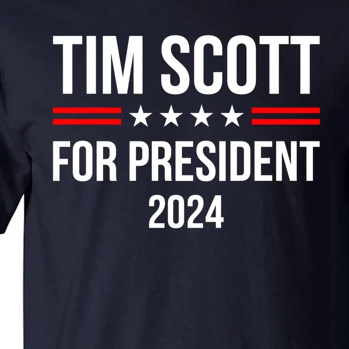 Tim Scott 2024 For President Election Campaign Republican Tall T-Shirt