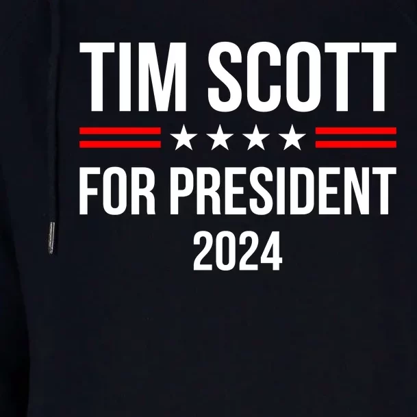 Tim Scott 2024 For President Election Campaign Republican Womens Funnel Neck Pullover Hood