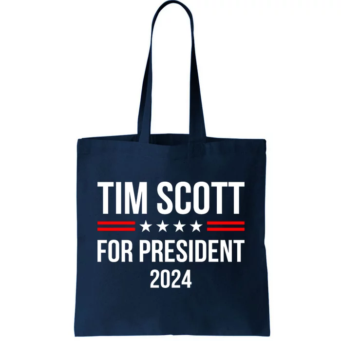 Tim Scott 2024 For President Election Campaign Republican Tote Bag