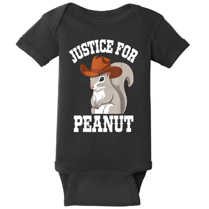 The Squirrel 2024 Justice For Peanut Gift Baby Bodysuit