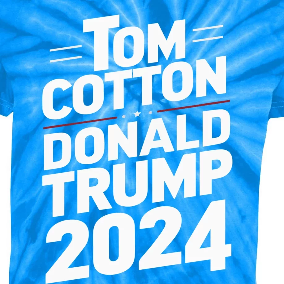 Trump Scott 2024 Election Donald Trump Tom Cotton 2024 Gift Kids Tie-Dye T-Shirt