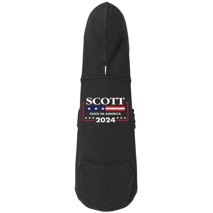 Tim Scott 2024 For President Election Campaign US Flag Doggie 3-End Fleece Hoodie