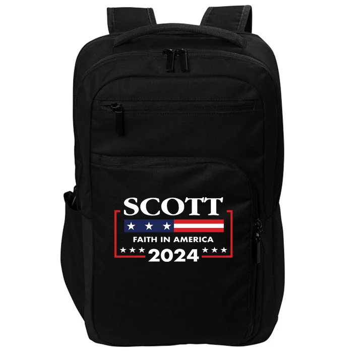 Tim Scott 2024 For President Election Campaign US Flag Impact Tech Backpack