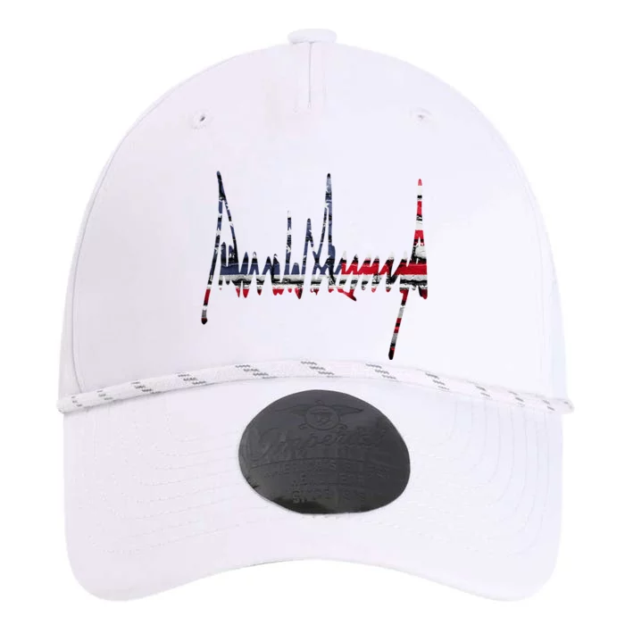 Trump Signature 2024 President Patriotic American Flag Usa Performance The Dyno Cap