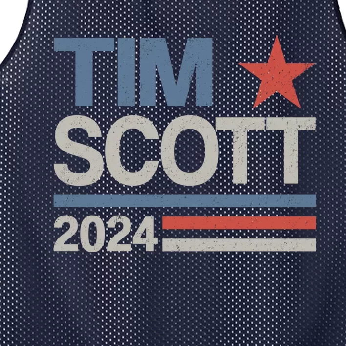 Tim Scott 2024 For President Election Campaign US Flag Mesh Reversible Basketball Jersey Tank