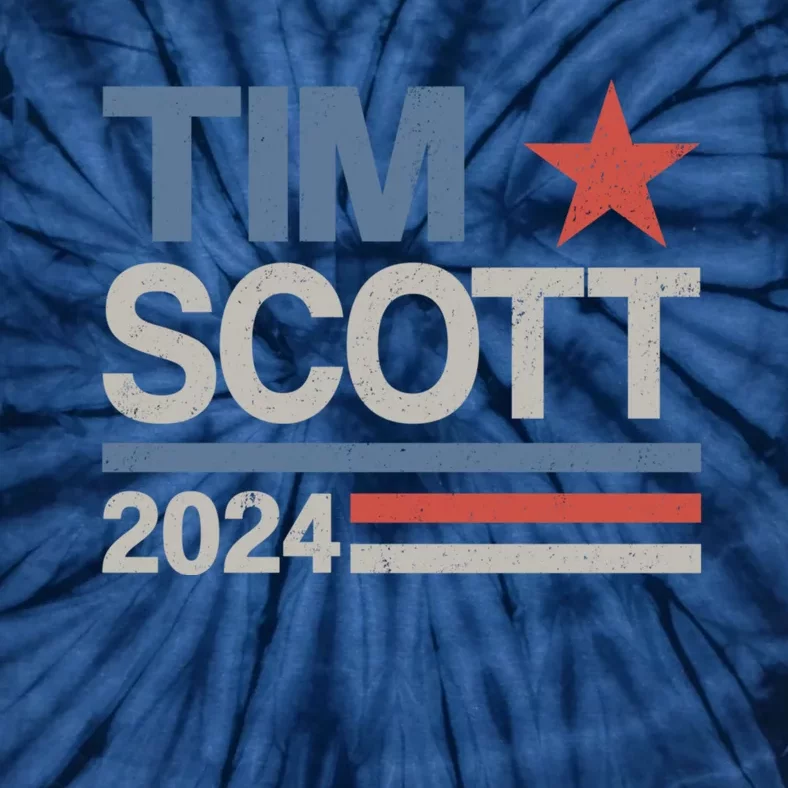 Tim Scott 2024 For President Election Campaign US Flag Tie-Dye T-Shirt