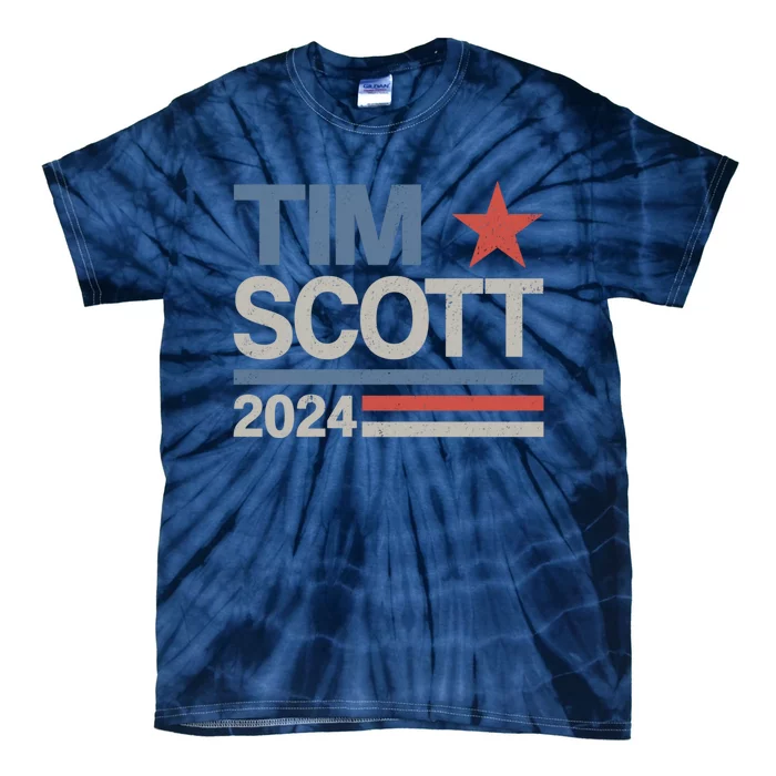 Tim Scott 2024 For President Election Campaign US Flag Tie-Dye T-Shirt